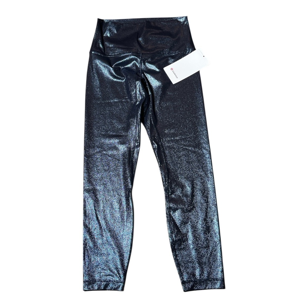 lululemon athletica Metallic Black Leggings